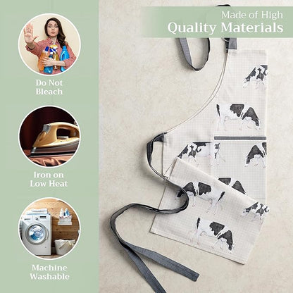 Maison d' Hermine 100% Cotton Apron for women with Pocket Kitchen Chef Apron for Men Cooking Mothers Day Gifts