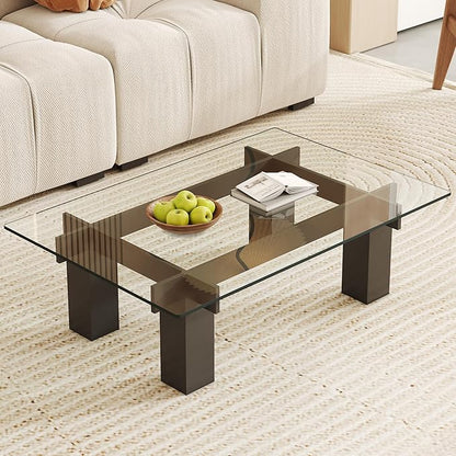 24"x36" Rectangle Tempered Glass Table Top 3/8" Thick Flat Polish Eased Corners Side Table Replacement Clear Glass Tables Top for Living Room Patio Table Tops