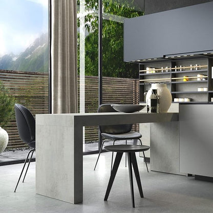 Mobili Fiver, Evolution Dining Table 70.9 x 23.6 in, with Wireless Charger, Rustic Oak with Two Legs, Made in Italy