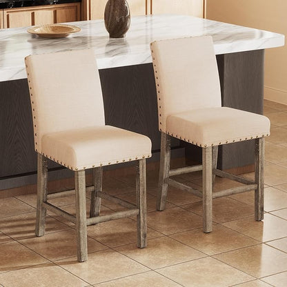 Counter Height Dining Table Set for 4,Farmhouse Dining Table Set for 4,Square Bar Kitchen Dining Table with 4 Bar Stools,High Dining Table and Chairs for Dining Room, Kitchen