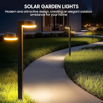 ELECLINK Solar Pathway Lights Outdoor Waterproof, 6 Pack with 12 Head Solar Lights Outdoor Super Bright Up to 15Hrs, Auto On/Off Garden Light for Yard Patio Path Walkway Driveway Outside Decor