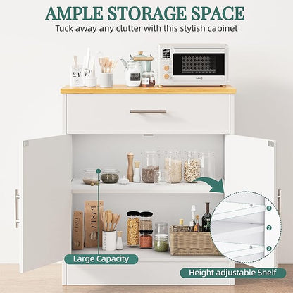 Shintenchi Farmhouse Storage Cabinets with Doors and Shelves,Kitchen Barn Door Storage Cabinet with Drawers,Coffee Bar Cabinet Buffest Sideboard for Dining Room,Bathroom,Entryway