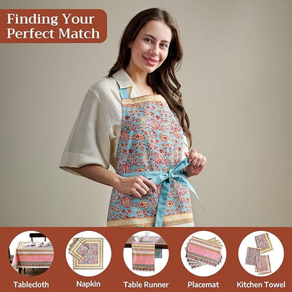 Maison d' Hermine 100% Cotton Apron for women with Pocket Kitchen Chef Apron for Men Cooking Mothers Day Gifts