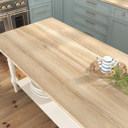 WESTICK Light Wood Grain Contact Paper Peel and Stick Countertops Waterproof Wood Wallpaper for Kitchen Cabinets Self Adhesive Wooden Vinyl Wrap for Countertop Covers Table Desk 24" x 394"