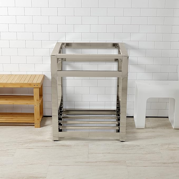 Kingston Brass VSP2522A6 Kingston Commercial Console Sink Base, 25 x 22 x 30, Polished Nickel