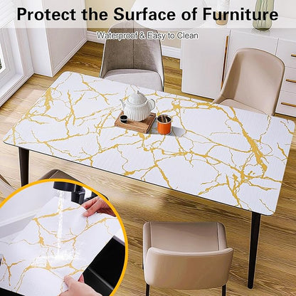 Drawer and Shelf Liner for Kitchen Cabinet,Non-Adhesive Cabinet Liner 12in x 20FT,Waterproof Shelf Paper Non-Slip Mats Cupboard Liners Contact Protect Dresser/Shelves/Table-Gold Marble