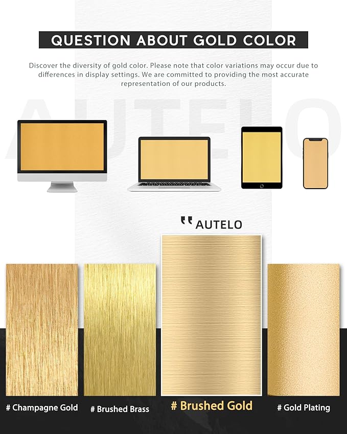 AUTELO Gold Pendant Lights, 10" Hammered Pendant Lights Kitchen Island, Farmhouse Hanging Lights in Brushed Gold Finish and Clear Hammered Glass, Hanging Light Fixture for Kitchen Island, H9164 HMBG