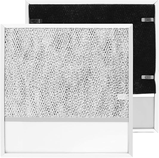 BP57 Range Hood Filter with Light Lens pack 2 for Broan-NuTone 43000 Series Stove Hood Vent Air Filter-Kitchen Exhaust Grease Aluminum Filter- 11-3/8 x 11-3/4 In