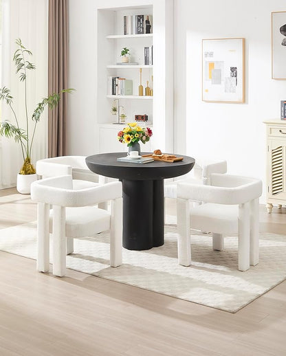 GOWE Modern Dining Chairs Set of 2, Mid-Century Upholstered Kitchen Chairs, Comfortable Padded Seat and Back, Set for Small Space, Dining Table, Kitchen Island, Living Room