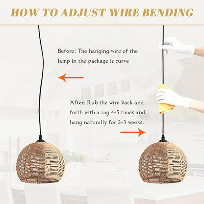 8-Light Woven Foyer Chandeliers for High Ceiling H100",8 Dome Boho Rattan Pendant Lights Farmhouse Ceiling Light,rustic Hemp rope Light Fixture For Living Room Hallway Staircase Entryway (Bulb Incl.