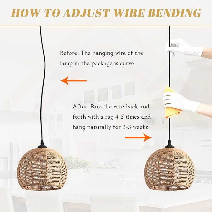 3-Light Mini Hemp Rope Woven Pendant Light Kitchen Island,3 Dome Hand Woven Boho Rattan Chandelier Farmhouse Wicker Ceiling Light,rustic Light Fixture For Living Room Hallway Dining Room(Bulb Incl.