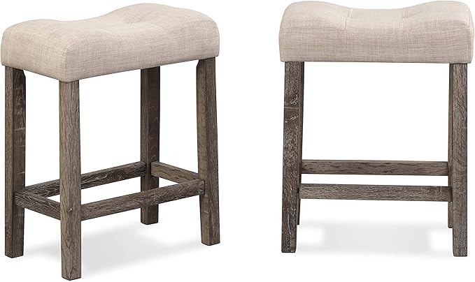 Sora Wood 3-Piece Counter Height Dining Set, Taupe