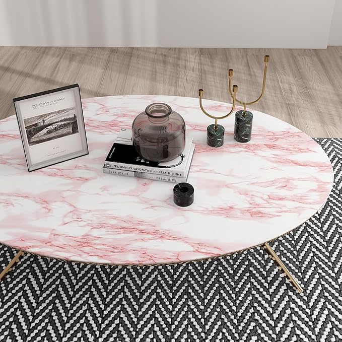 practicalWs 15.7 in x 236.2 in Self-Adhesive White Pink Marble Removable Wallpaper Decor Decals Decoration Textured Panel Table Countertops Cabinets Drawer Shelf Wall Crafts Wall Paper Decorations