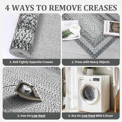 Printed Runner Rugs for Hallway 2x8 Rug Runner Kitchen Rugs Non Slip Washable Modern Geometric Grey Soft Hallway Runner Contemporary Low Pile Rug for Living Room Bedroom Decor Nursery