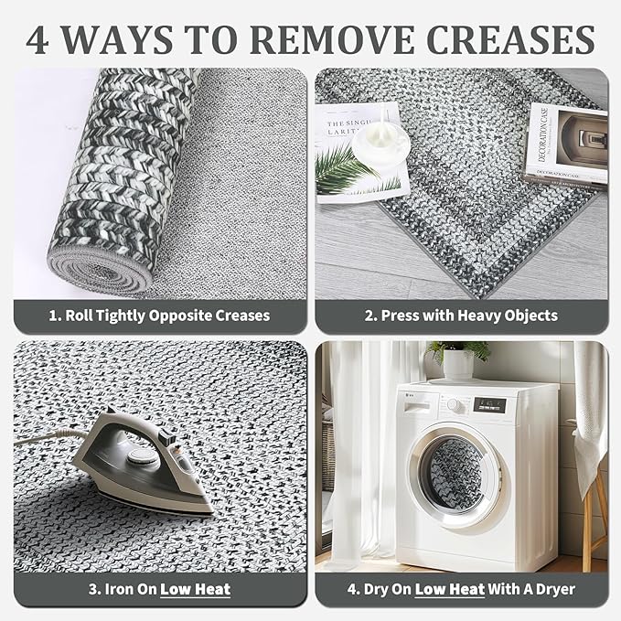 Washable Area Rug 6x9 Rug for Living Room Modern Area Rug for Bedroom Decor Grey Rug Geometric Area Rugs Bordered Non Slip Throw Rugs Stain Resistant Carpet for Nursery Dining Room 6'x9' Grey