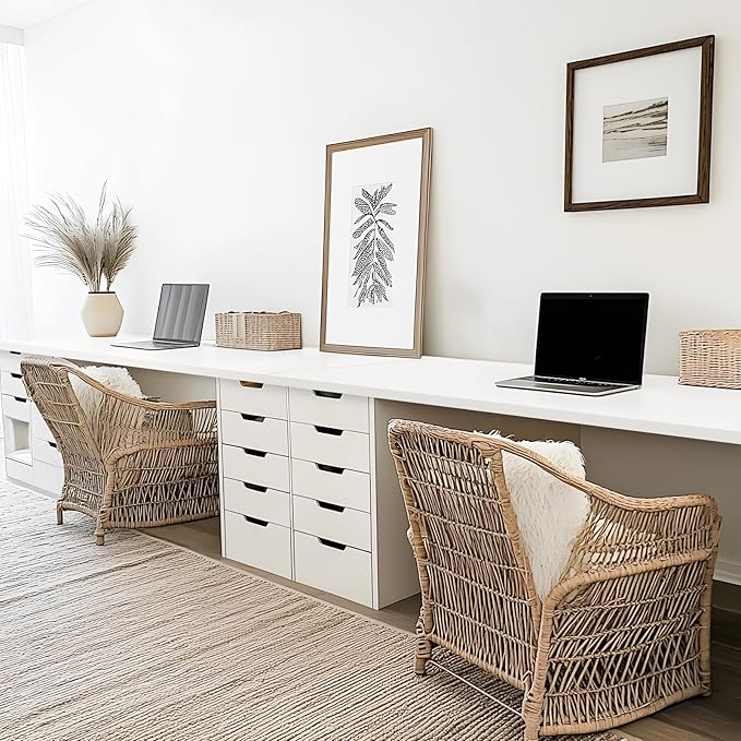 Kaboon 42x20 inches Tabletop, Solid One-Piece Desktop for Sit Stand Desk, Double Desks, L Desk DIY,Wood Countertop Home or Commercial Use,1 inch Thick, White, 20" D x 42" W
