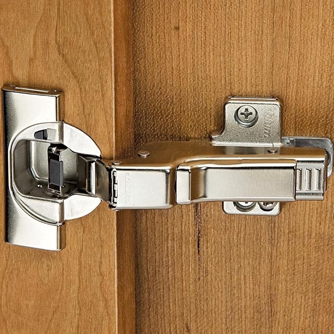 Blum Clip top BLUMOTION Soft Close Hinges, 110 Degree, Self Closing, Frameless, with Mounting Plates and Hinge Cover Plates (Inset - 8 Pack (4 Pair))