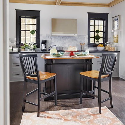 Homestyles Americana Black Counter Stool