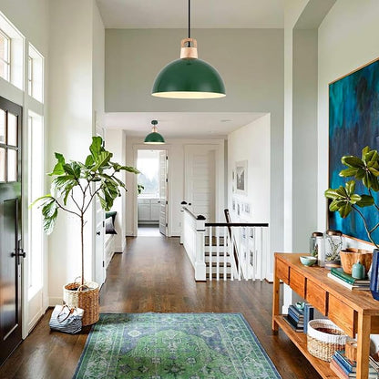 Farmhouse Pendant Light, 11.8 inches, 3 Packs Green Kitchen Pendant Lights, Modern Pendant Lights, Island Pendant Lights, Pendant Light for Library, Office, Kitchen Island, Bedroom