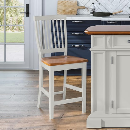 homestyles Americana Off-White Counter Stool