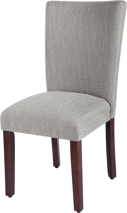 HomePop Parsons Classic Upholstered Accent Dining Chair, Single Pack, Light Grey