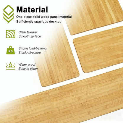 Universal Solid Wood Tabletop, DIY Multi-Purpose Desktop, Rectangular Countertop for Washer Stand, Shelf Board, Workbench & Dining Table, Compatible with Standing Desk Bases (23.6x15.7x0.8in)