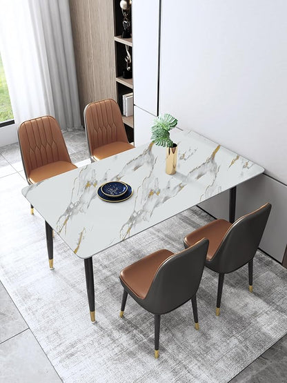 Abyssaly Marble Contact Paper White Gold Granite Peel and Stick Wallpaper for Countertop Self-Adhesive Thickening Wall Paper for Kitchen Bathroom and Furniture (11.8" x 78.7")