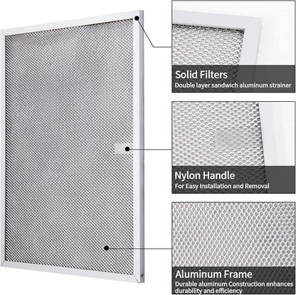 BPS1FA30 Range Hood Filter Replacement for 30-Inch Broan Nutone QS1 WS1, Allure Grease Filter, Replaces 99010299,S99010305,AP3378953 Range Hood Filters 11-3/4" X 14-1/4" X 3/8" Aluminum (4 Pack)
