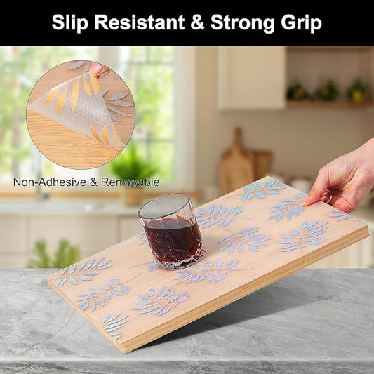 Cooyes Shelf Liner – Premium Non-Adhesive Cabinet & Drawer Liner for Kitchen – Waterproof Shelf Paper with Modern Pattern – Durable EVA Cabinet Mat – Easy to Cut （24" W x 240" L）