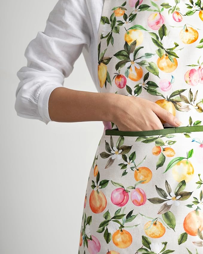 Maison d' Hermine 100% Cotton Apron for women with Pocket Kitchen Chef Apron for Men Cooking Mothers Day Gifts