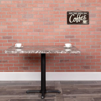 Flash Furniture Glenbrook Commercial Grade 24" x 42" Rectangular Gray Marble Laminate Table Top