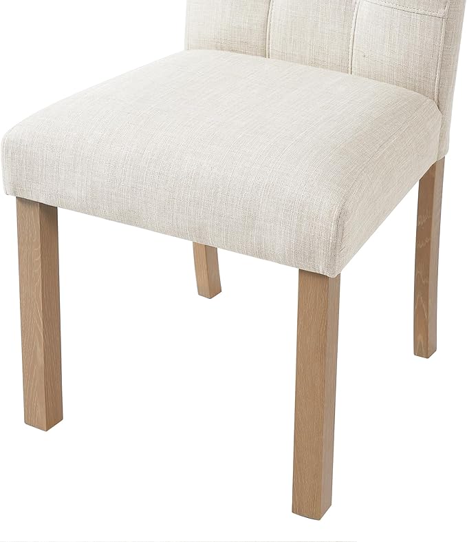 Merax Dining Chair Set of 4, Upholstered Chairs with Back and Wood Legs, Mid-Century Modern Accent Chairs for Kitchen Island Dining Room