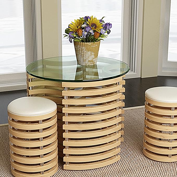 1 Inch Thick Round Tempered Glass Table Top Clear Glass Polished Edge for Kitchen Island or Conference Table Shatterproof Design
