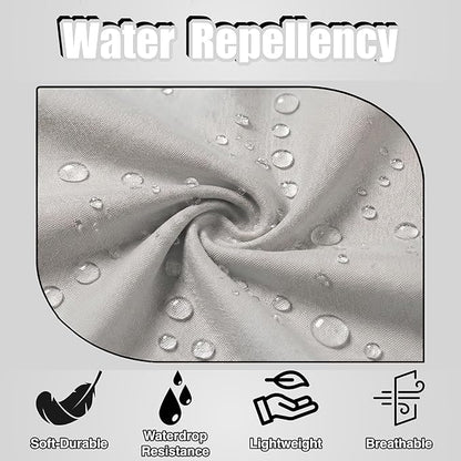 TOSHE Kitchen Apron Waterdrop Resistant Cotton Apron with adjustable Aprons for Women with Pockets 10 Color option Cooking Silver Apron (Silver)