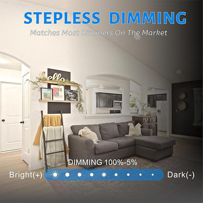 ECOELER 5/6" Bronze Dimmable LED Disk Ceiling Light, 16.5W 1000lm, 5000K Daylight, Flush Mount Disc Recessed Ceiling Can Lighting for Bedroom, Kitchen, Dining Room, ETL Listed, 4 Pack