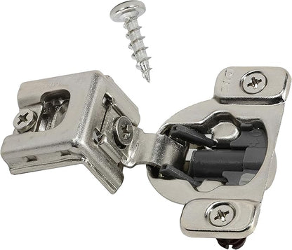 DTC 1-1/4" Overlay Soft Close 105 Degree 2 Cam Press in Face Frame Concealed Cabinet Hinge 6-Way Adjustable E8Q115NH (10 Pack)