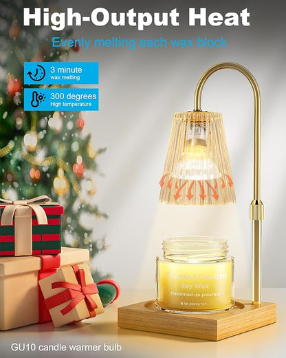 SerBion 35 Watt Candle Warmer Lamp Bulbs, Wax Warmer Bulbs for Full Size Candle Warmer, 6 Packs GU10 Halogen Light Bulbs for Track and Range Hood, Dimmable, Warm White, 6000+Hours Long-Lasting