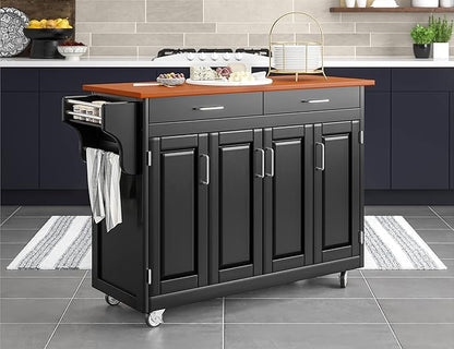 homestyles Create-A-Cart Black Kitchen Cart