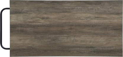 GOWE Lona Rustic Oak & Black Finish Kitchen Island