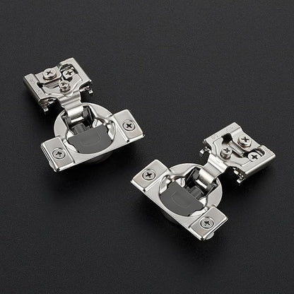 10 Pack 5 Pairs 5/8 inch Overlay Soft Close Hinges for Kitchen Cabinet Hinges Satin Nickel Hidden Hinges Stainless Steel Concealed Hinge self Closing