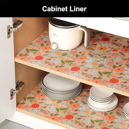 Cooyes Shelf Liner – Premium Non-Adhesive Cabinet & Drawer Liner for Kitchen – Waterproof Shelf Paper with Modern Pattern – Durable EVA Cabinet Mat – Easy to Cut （24" W x 360" L）