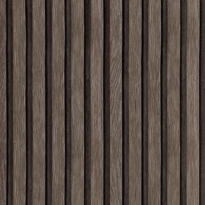 Yun-aeon Natural Wood Peel and Stick Wallpaper Wood Slats - 17.3"x 480" Dark Brown Self-Adhesive Waterproof Vinyl Removable Wall Paper for Wall Decor Bedroom
