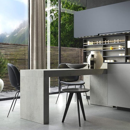 Mobili Fiver, Evolution Dining Table 47.2 x 23.6 in, with Wireless Charger, Ashwood White with One Leg, Made in Italy