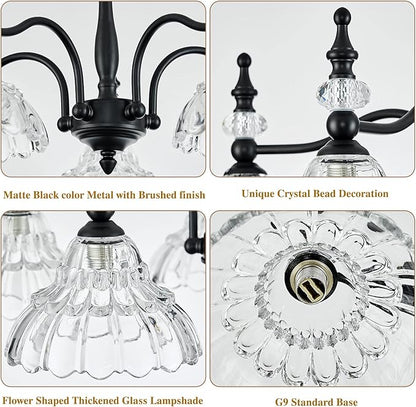 HDDFL Chandeliers Light Fixture 5 Lights Chandelier Lamp Modern Pendant Lighting Fixtures Hanging Lamps for Dining Room Kitchen Entryway Living Room Bedrooms Foyer Entrance
