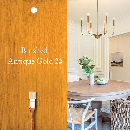 KSANA Modern Gold Chandeliers for Dining Room, 6-Light Kitchen Island Lights Farmhouse Candle Hanging Pendant Light Fixtures for Living Room Foyer Bedroom