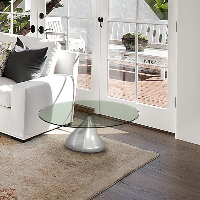 24" Inch Round Glass Table Top 3/8" Thick Pencil Polish Edge Tempered by Fab Glass and Mirror