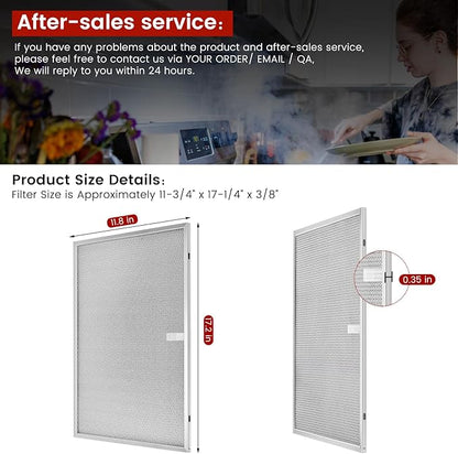 𝟮𝟬𝟮𝟲 𝙐𝙥𝙜𝙧𝙖𝙙𝙚𝙙 BPS1FA36 Aluminum Range Hood Filter by puxyblue 11-3/4" X 17-1/4" X 3/8" Replace WB02X10706 S99010300 AP5613213 Fit for Broan QS1 Series NuTone WS1 Series Kenmore 233 Series