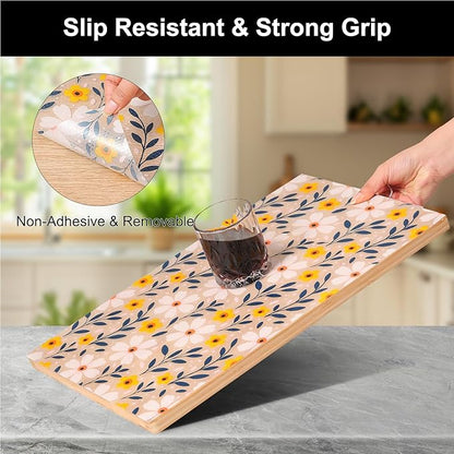 Cooyes Shelf Liner – Premium Non-Adhesive Cabinet & Drawer Liner for Kitchen – Waterproof Shelf Paper with Modern Pattern – Durable EVA Cabinet Mat – Easy to Cut （24" W x 120" L）