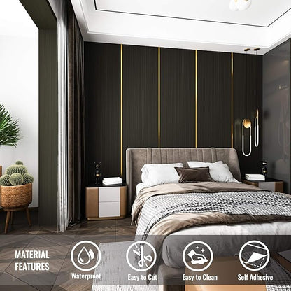 CRE8TIVE Bronze Black Brushed Stainless Steel Contact Paper 24"x354" Heat Resistant Metallic Wallpaper Peel and Stick Oil Proof Rust Resistant Self Adhesive Roll for Kitchen Appliances Stove Cabinets