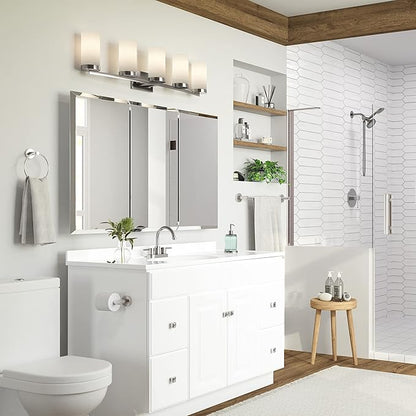 Design House Cultured Marble Vanity Top, 49 in W x 22 in D, Integrated 4 in Centerset Oval Sink & Backsplash, Solid White, 586255